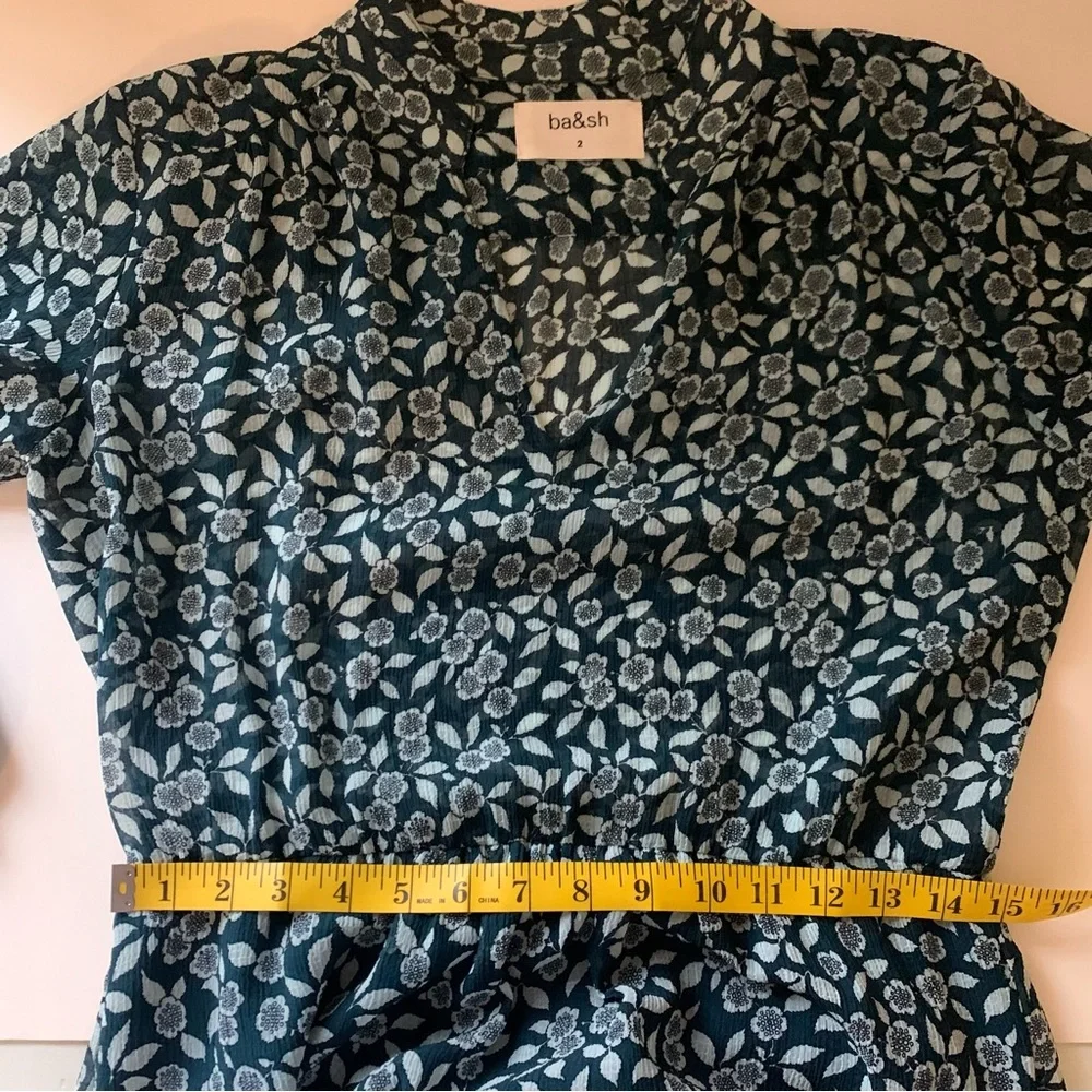 ba&sh Bonnie Bleupaon Blue Floral Midi Dress, Medium - Picture 11 of 16